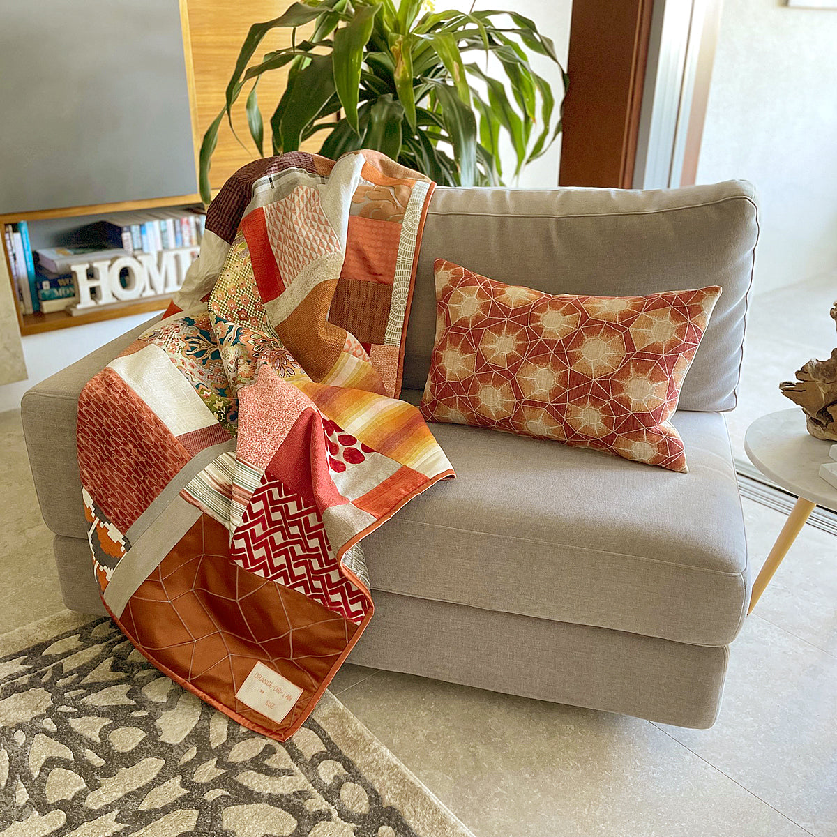 Orange-or-Tan Quilt