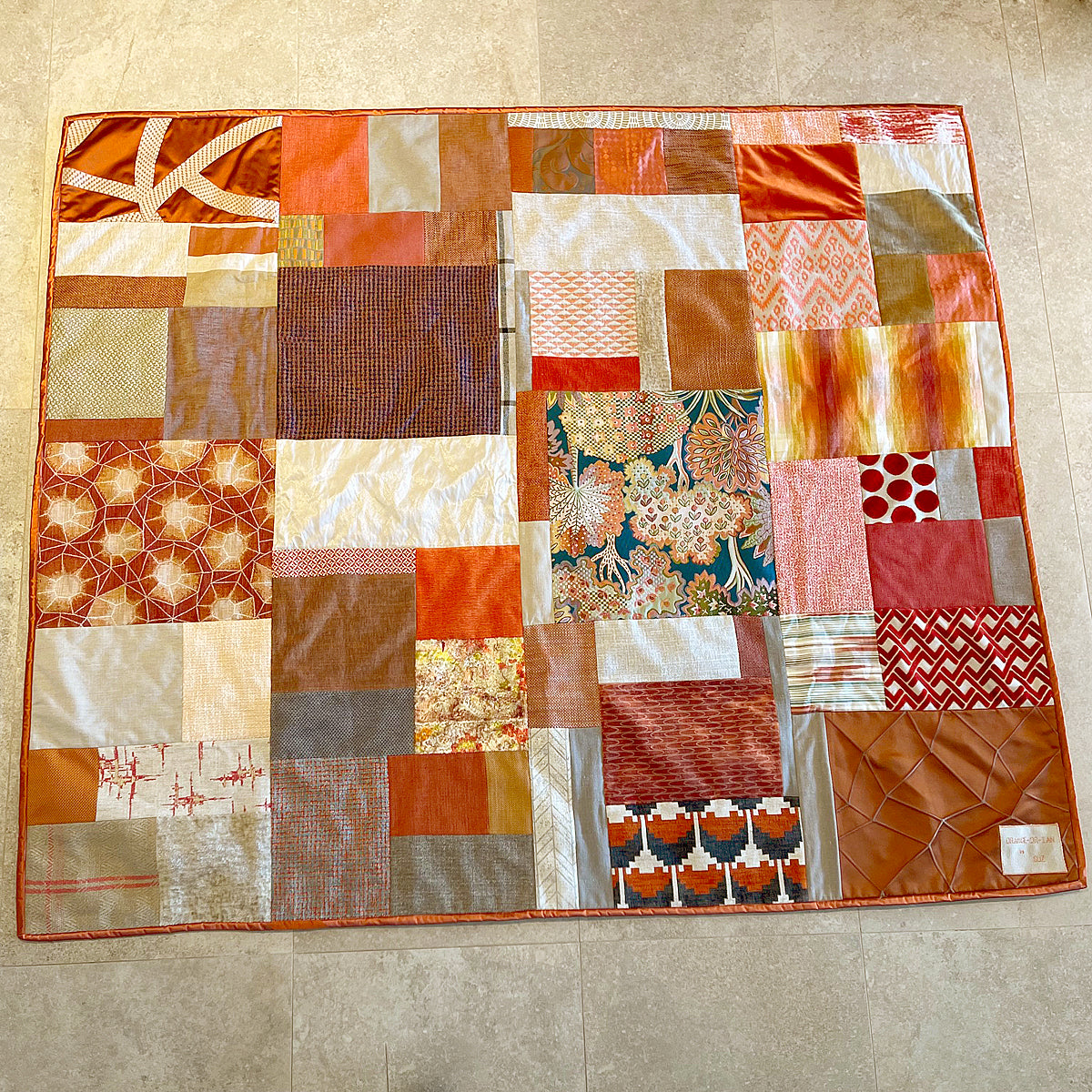 Orange-or-Tan Quilt